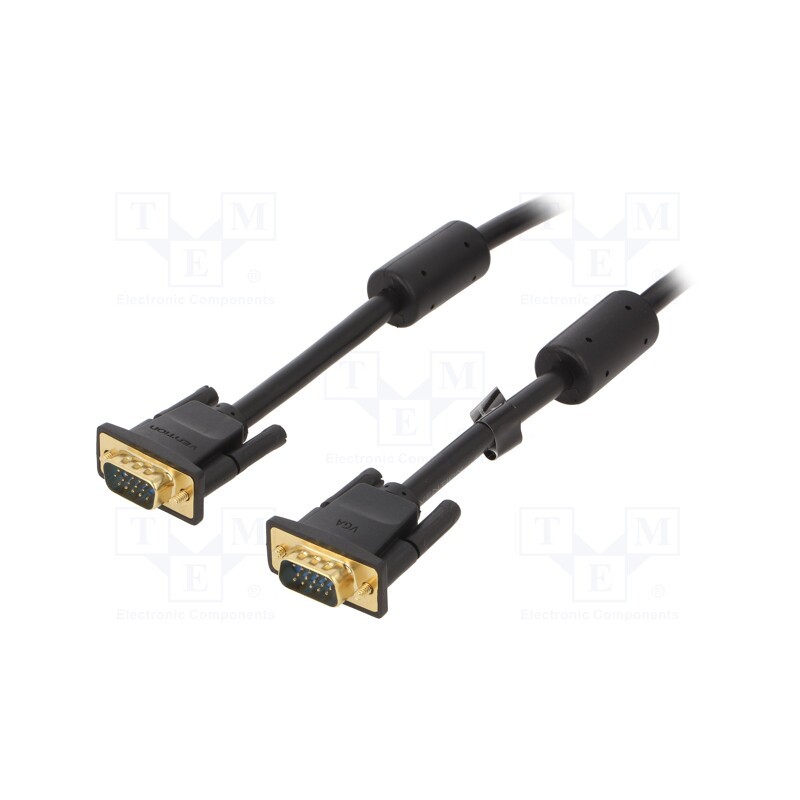 1 pcs x VENTION - DAEBL - Cable, D-Sub 15pin HD plug,both sides, black, 10m, Core: Cu
