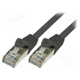1 pcs x LOGILINK - CP1013S - Patch cord, F/UTP, 5e, stranded, CCA, PVC, black, 0.25m, 26AWG