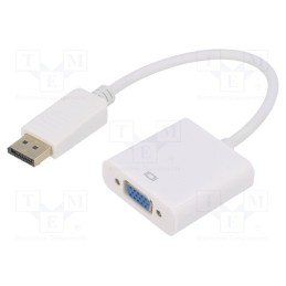 1 pcs x GEMBIRD - A-DPM-VGAF-02-W - Converter, DisplayPort 1.1a, 0.15m, white