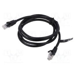 1 pcs x VENTION - IBEBK - Patch cord, U/UTP, 6, stranded, CCA, PVC, black, 8m, 26AWG