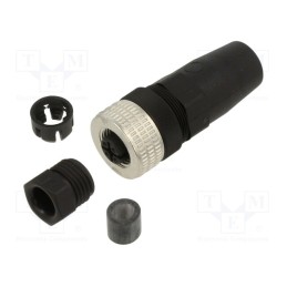 1 pcs x TELEMECANIQUE SENSORS - XZCC12FDM40B - Connector, M12, PIN: 4, straight, plug, Connection: PG7, 125VAC, 3A
