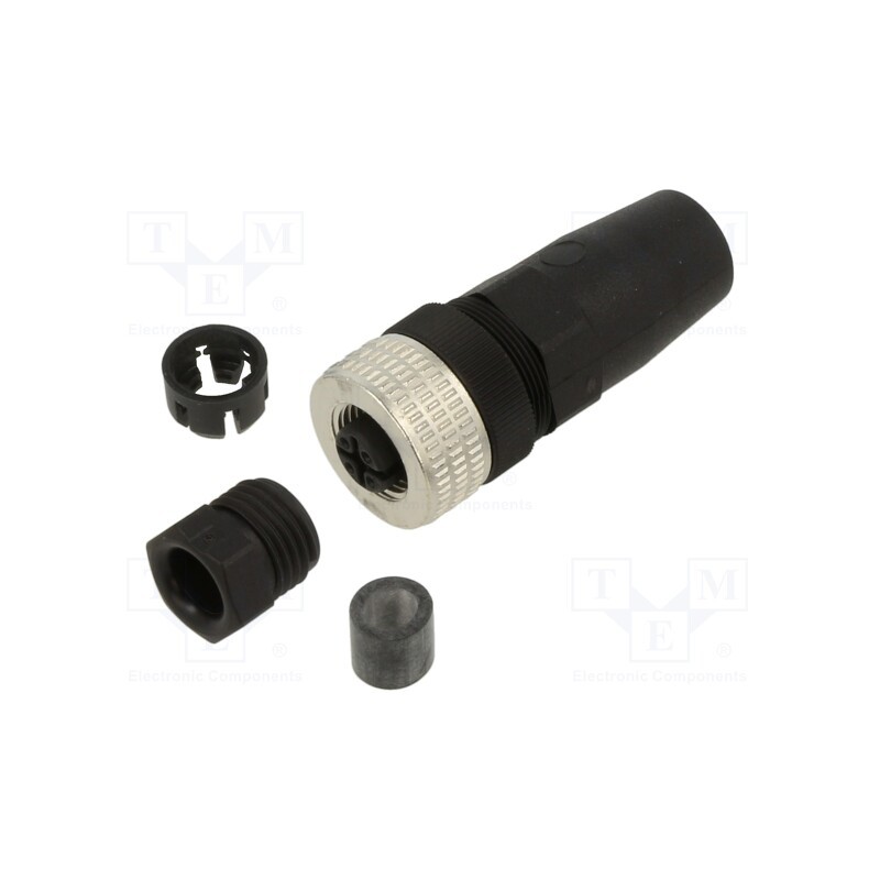 1 pcs x TELEMECANIQUE SENSORS - XZCC12FDM40B - Connector, M12, PIN: 4, straight, plug, Connection: PG7, 125VAC, 3A