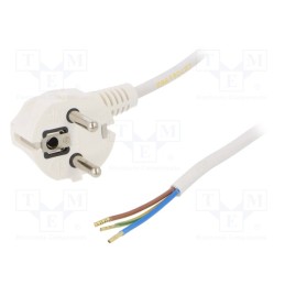 1 pcs x PLASTROL - W-97155 - Cable, 3G0.75mm2, CEE 7/7 (E/F) plug angled,wires,SCHUKO plug