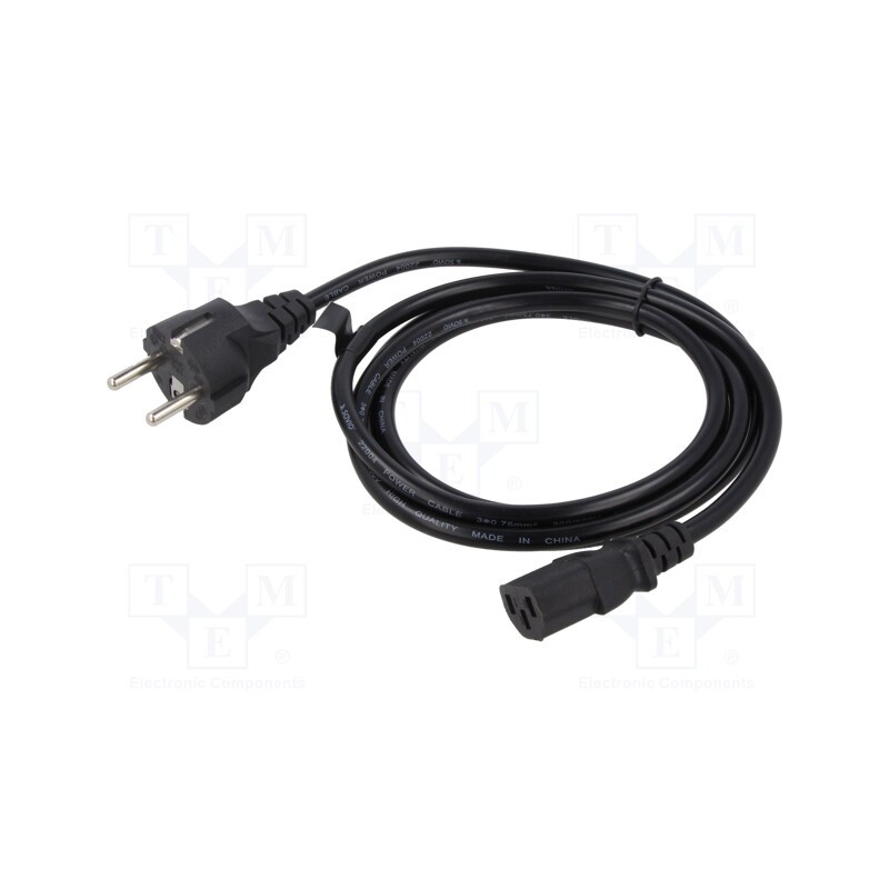 1 pcs x SAVIO - SAVKABELCL-146 - Cable, 3x0.75mm2, CEE 7/7 (E/F) plug,IEC C13 female, PVC, 3m