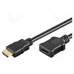 1 pcs x Goobay - 31937 - Cable, HDMI 1.4, HDMI socket,HDMI plug, PVC, Len: 2m, black