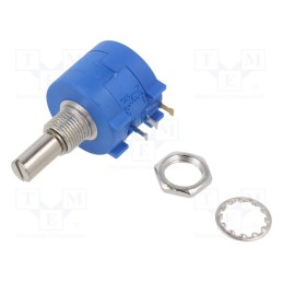 1 pcs x SR PASSIVES - POT2218PS2-5K - Potentiometer: shaft, multiturn, 5kΩ, 2W, ±5%, 6.3mm, linear
