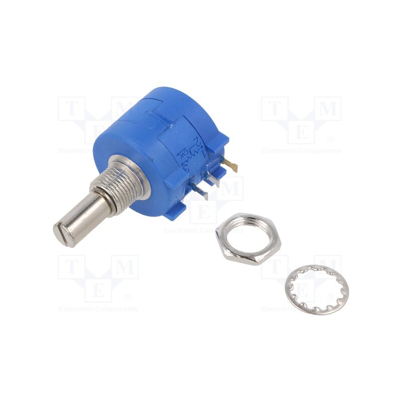 1 pcs x SR PASSIVES - POT2218PS2-5K - Potentiometer: shaft, multiturn, 5kΩ, 2W, ±5%, 6.3mm, linear