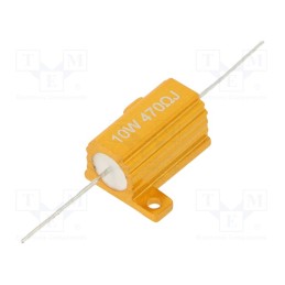 1 pcs x SR PASSIVES - AHP10W-470RJ - Resistor: wire-wound, with heatsink, 470Ω, 10W, ±5%, 30ppm/°C