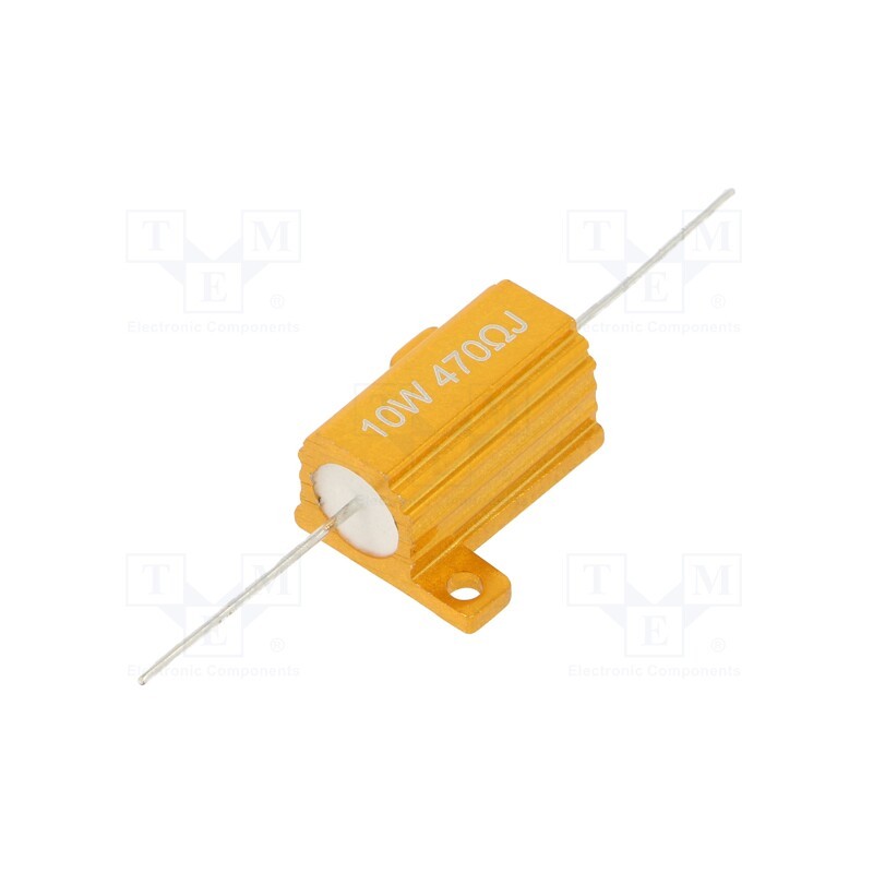 1 pcs x SR PASSIVES - AHP10W-470RJ - Resistor: wire-wound, with heatsink, 470Ω, 10W, ±5%, 30ppm/°C