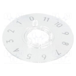 1 pcs x OKW - A4413049 - Collar with scale, polycarbonate, transparent, push-in, 26mm