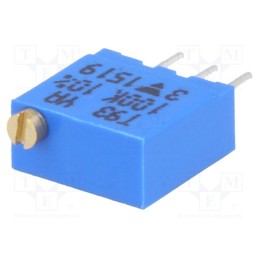 1 pcs x VISHAY - T93YA104KT20 - Potentiometer: mounting, multiturn, 100kΩ, 500mW, THT, ±10%, linear