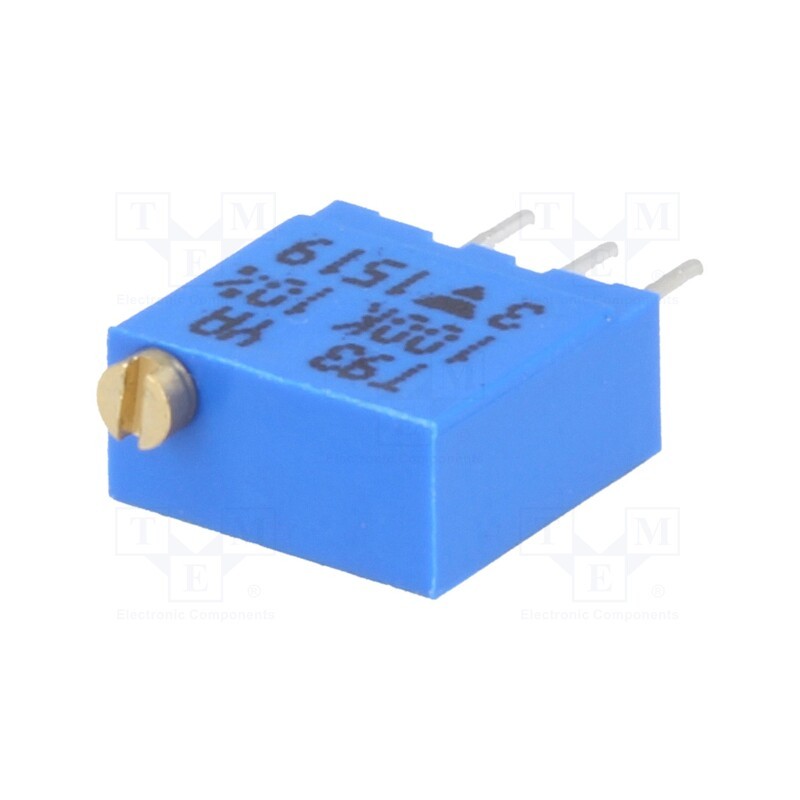 1 pcs x VISHAY - T93YA104KT20 - Potentiometer: mounting, multiturn, 100kΩ, 500mW, THT, ±10%, linear
