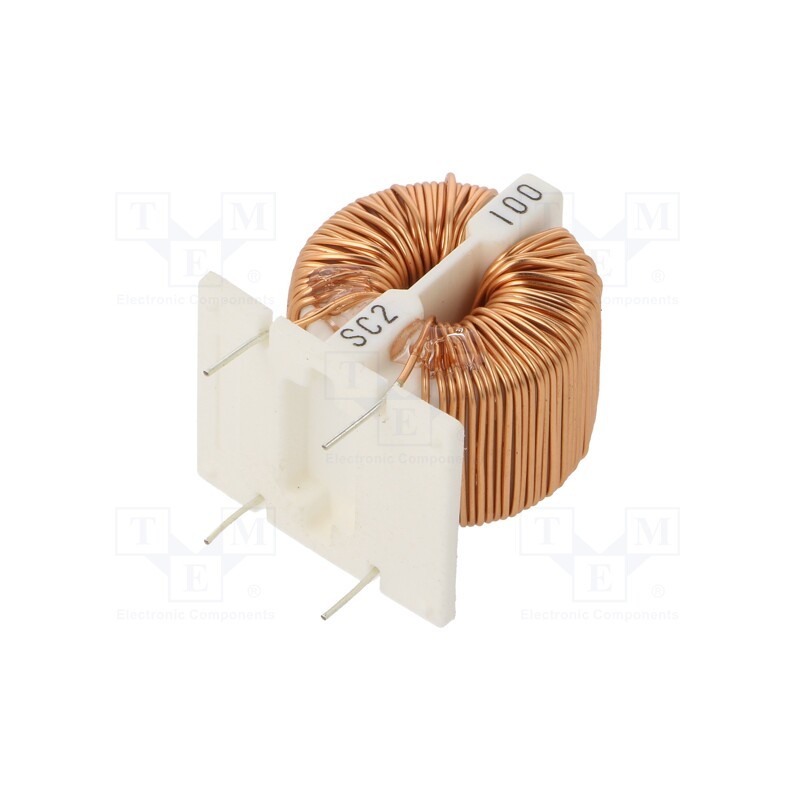 1 pcs x KEMET - SC-02-100J - Inductor: wire, THT, 10mH, 220mΩ, 250VAC, -25÷120°C, SC, 2A