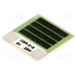 1 pcs x TELPOD - GBR-618-9-20-2 - Resistor: thick film, heating, glued, 4.05Ω, 20W, 12.7x12.7x1mm