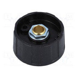 1 pcs x OKW - A2531630 - Knob, without pointer, ABS, Øshaft: 6.35mm, Ø31x15.5mm, black