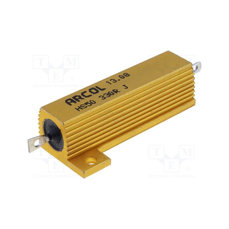 1 pcs x ARCOL - HS50 330R J - Resistor: wire-wound, with heatsink, screw, 330Ω, 50W, ±5%