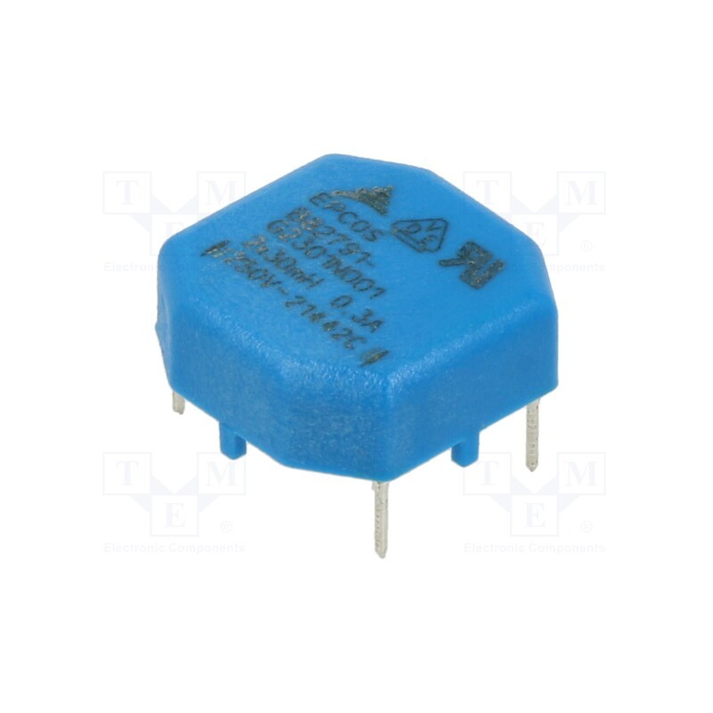 1 pcs x TDK - B82791G2301N001 - Inductor: common mode, THT, 30mH, 300mA, 2.2Ω, -40÷125°C, ±30%
