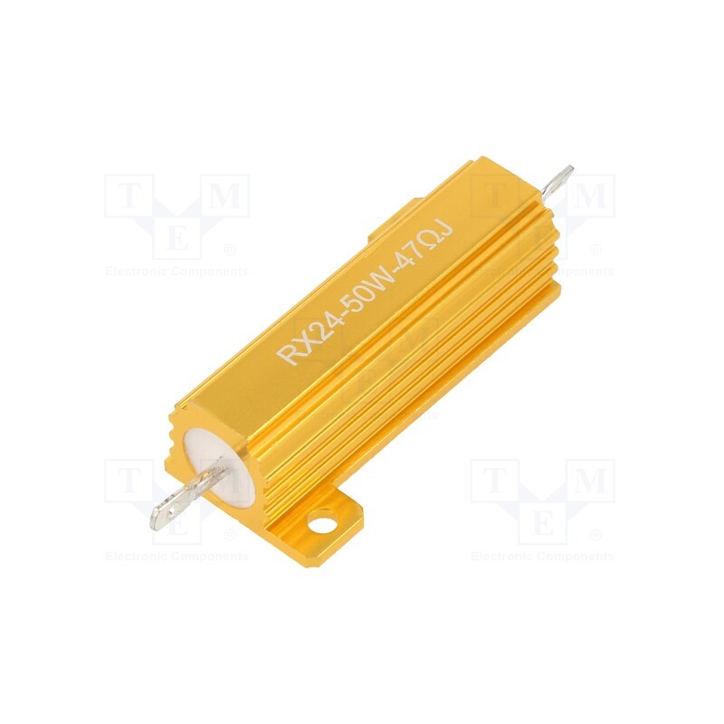 1 pcs x SR PASSIVES - AHP50W-47RF - Resistor: wire-wound, with heatsink, 47Ω, 50W, ±1%, 50ppm/°C
