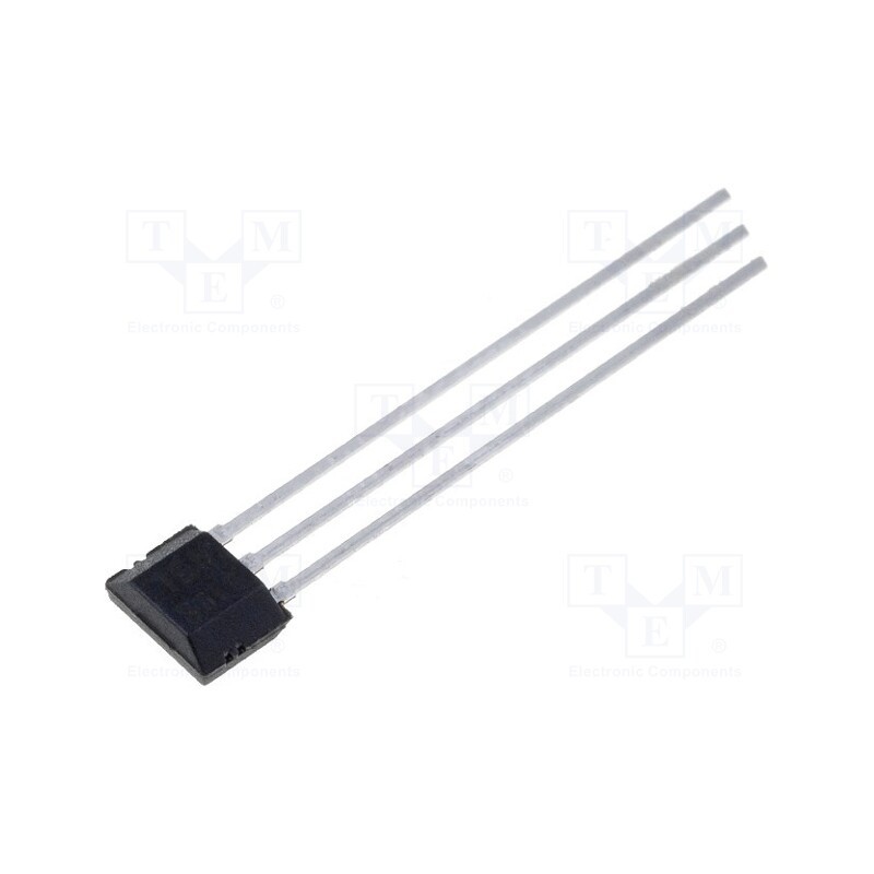1 pcs x INFINEON TECHNOLOGIES - TLE4945L - Sensor: Hall, bipolar, P-SSO-3-2, -10÷10mT, Usup: 3.8÷24VDC, THT