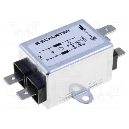 1 pcs x SCHURTER - 5500.2039 - Filter: anti-interference, 250VAC, Cx: 15nF, Cy: 2.2nF, 10mH