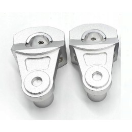 Universal handlebar mount from 22 mm to 22-28 mm, height 60 mm, silver