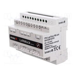 1 pcs x INVEO - LANTICK PE-4-4 - Digital input/output, Number of ports: 1, Usup: 10÷24VDC, LAN