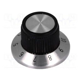 1 pcs x SCI - RN-117A - Knob, with flange, plastic, Øshaft: 6.35mm, Ø15.2x14.2mm