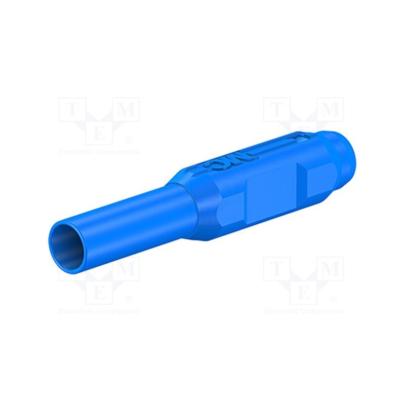 1 pcs x STu00c4UBLI - 65.3324-23 - Plug, 2mm banana, blue, gold-plated, Insulation: polyamide, 0.5mm2