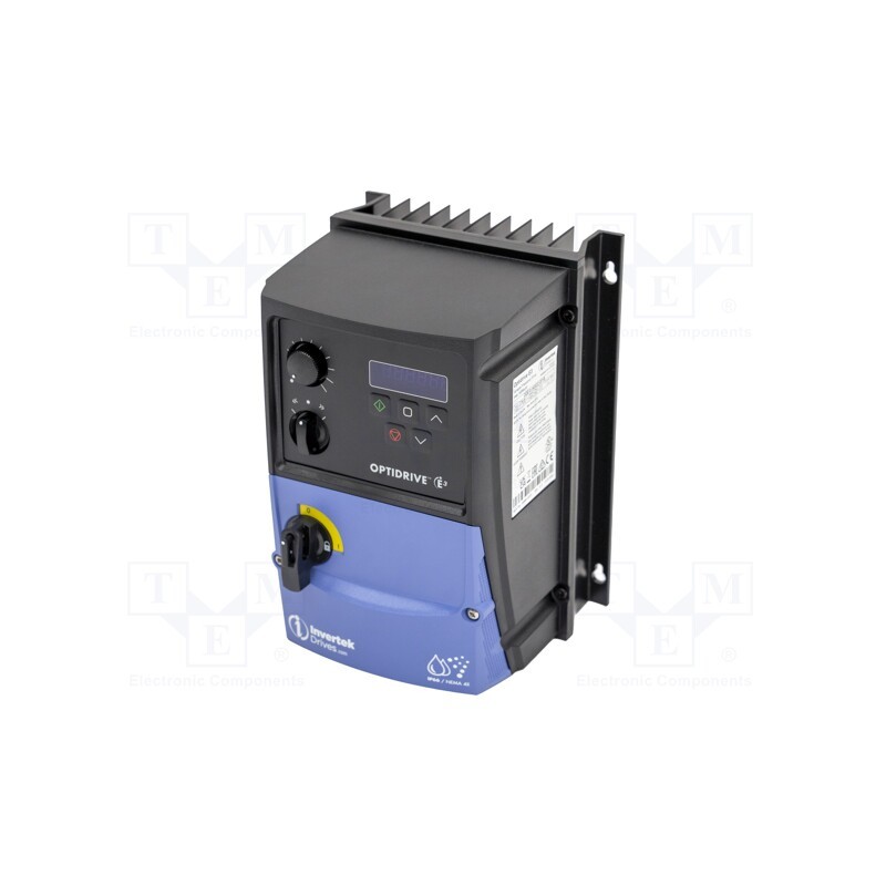 1 pcs x INVERTEK DRIVES - ODE-3-140022-3F1B - Vector inverter, 0.75kW, 3x400VAC, 3x380÷480VAC, IN: 4, 0÷500Hz