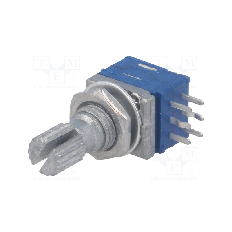 1 pcs x BOURNS - PTD902-1015K-A104 - Potentiometer: shaft, 25mW, 100kΩ, ±10%, 300°, for PCB, logarithmic