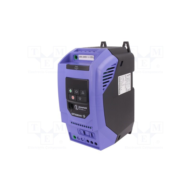 1 pcs x INVERTEK DRIVES - ODE-3-220105-1F42-01 - Vector inverter, Max motor power: 1.1kW, Usup: 200÷240VAC, IN: 4