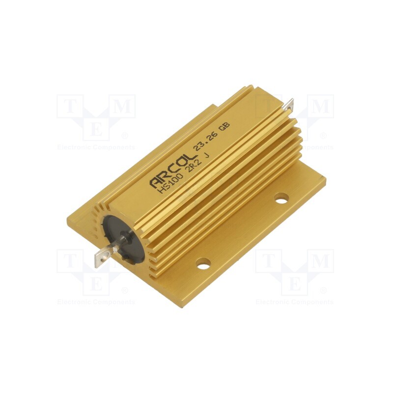 1 pcs x ARCOL - HS100 2R2 J - Resistor: wire-wound, with heatsink, screw, 2.2Ω, 100W, ±5%