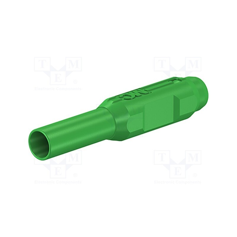 1 pcs x STu00c4UBLI - 65.3314-25 - Plug, 2mm banana, green, gold-plated, Insulation: polyamide