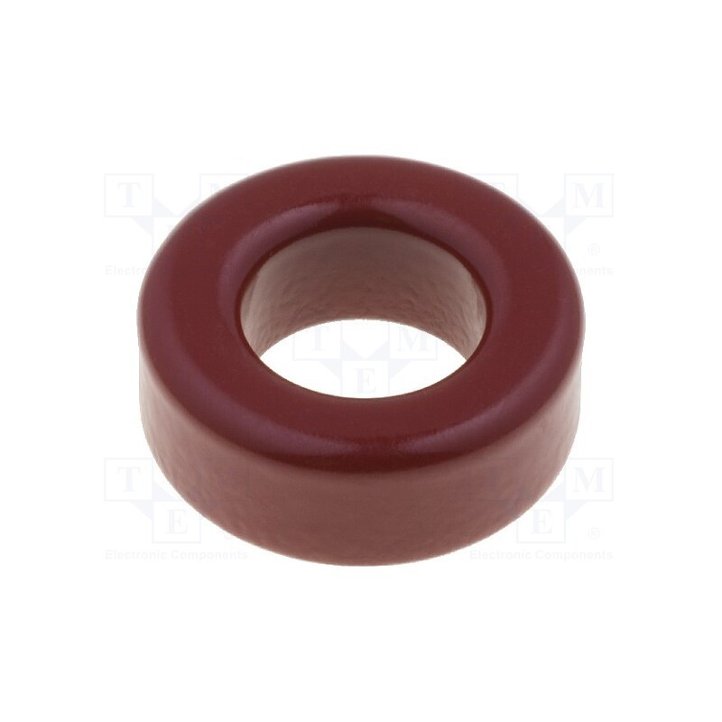 1 pcs x MICROMETALS - T60-2 - Ferrite: toroidal, L: 5.94mm, Øint: 8.53mm, Øout: 15.2mm, 6.5nH