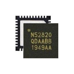 1 pcs : nRF52820-QDAA-D-R - RF System on a Chip - SoC Bluetooth 5.3 SoC with built-in USB supporting Bluetooth Low Energy, Bluet