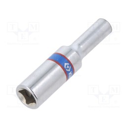 1 pcs x KING TONY - 223045M - Socket, 12-angles,socket spanner, 1/4', Socket bit length: 50mm