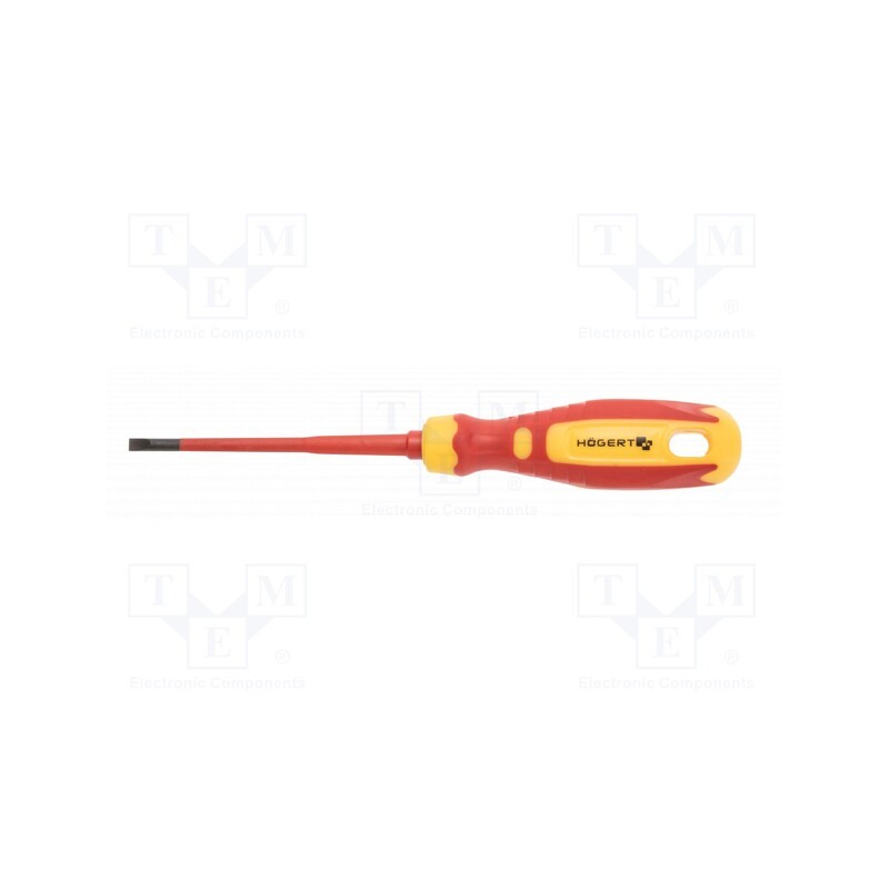 1 pcs x Hu00d6GERT TECHNIK - HT1S960 - Screwdriver, slim, insulated, slot, SL 3, 100mm, 1kVAC