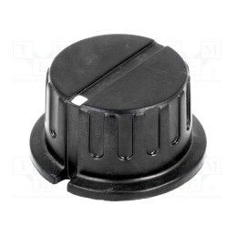 1 pcs x SR PASSIVES - GWB29BK - Knob, with flange, bakelite, Øshaft: 6.35mm, Ø29x18mm, black