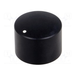 1 pcs x CLIFF - FC7232 - Knob, with pointer, aluminium,thermoplastic, Øshaft: 6mm, black
