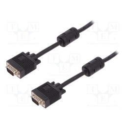 1 pcs x DIGITUS - AK-310103-018-S - Cable, D-Sub 15pin HD plug,both sides, black, 1.8m, Core: Cu