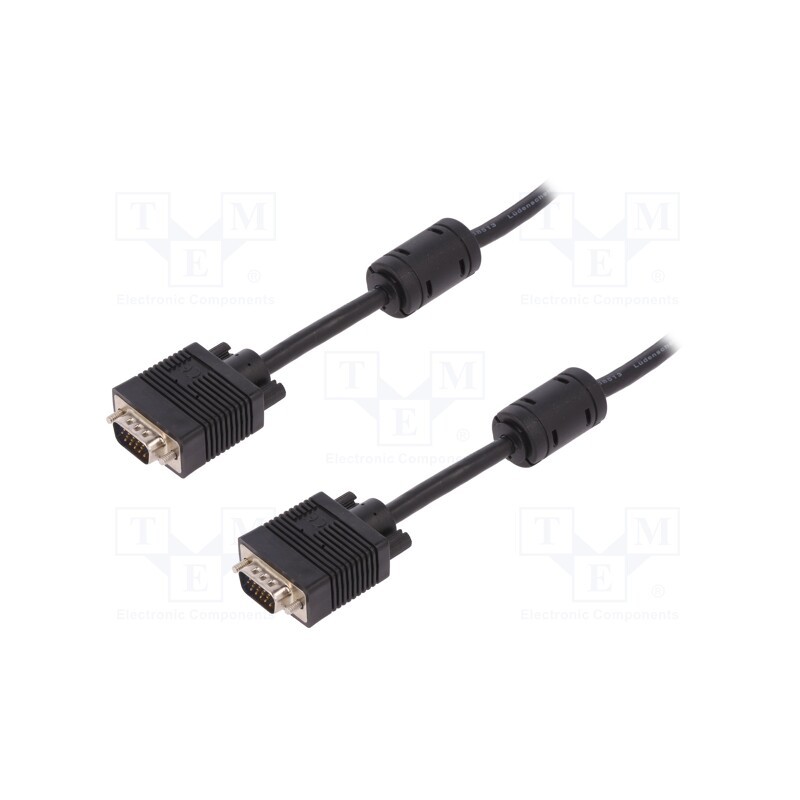 1 pcs x DIGITUS - AK-310103-018-S - Cable, D-Sub 15pin HD plug,both sides, black, 1.8m, Core: Cu