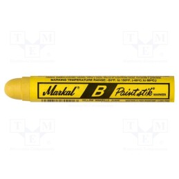 1 pcs x MARKAL - MARKAL B PAINTSTIK 80221 - Marker: solid paint, yellow, PAINTSTIK B, Tip: round