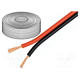 1 rol x Goobay - 15093 - Wire: loudspeaker cable, 2x0.75mm2, stranded, OFC, black-red