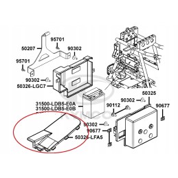 Kymco mxu 400 450 465 battery cover housing