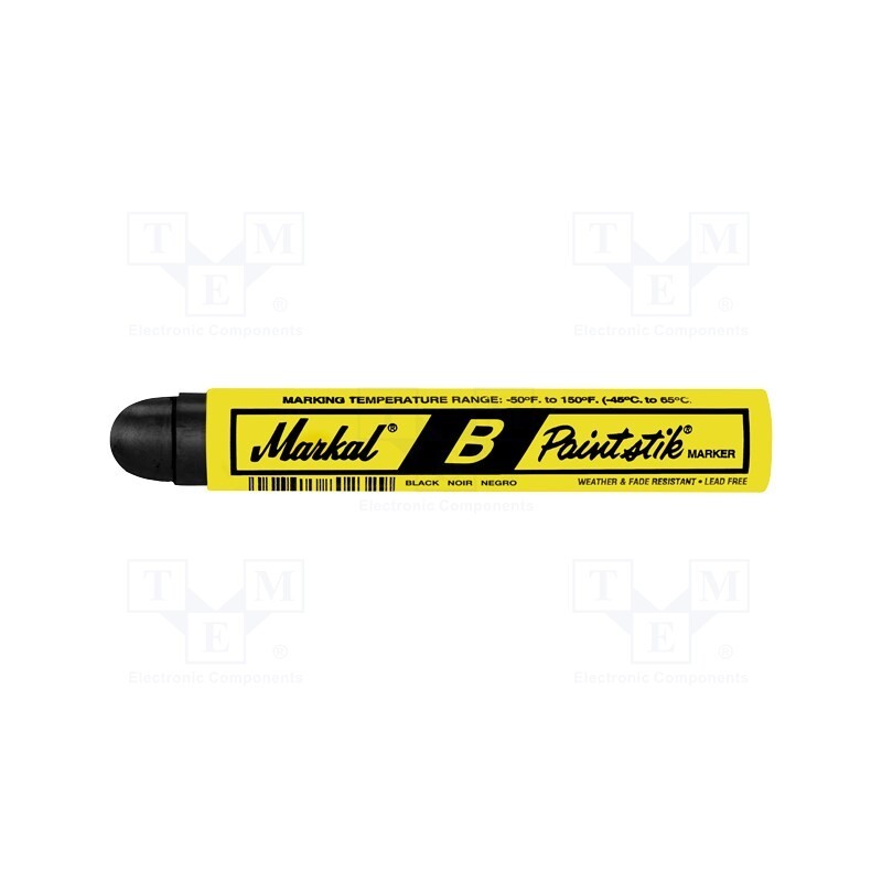 1 pcs x MARKAL - MARKAL B PAINTSTIK 80223 - Marker: solid paint, black, PAINTSTIK B, Tip: round