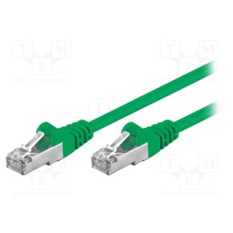 1 pcs x Goobay - 50180 - Patch cord, F/UTP, 5e, stranded, CCA, PVC, green, 1m, 26AWG, shielded