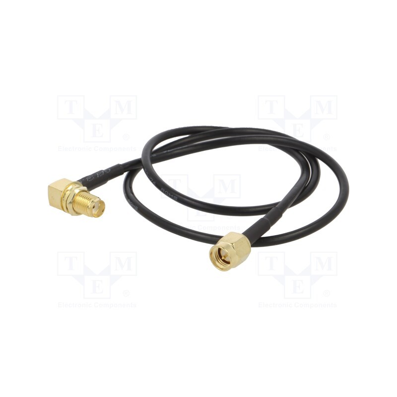 1 pcs x ONTECK - SMA-18-0.5 - Cable, 50Ω, 0.5m, SMA socket,SMA plug, black, angled,straight
