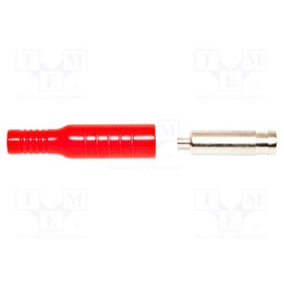 1 pcs x MUELLER ELECTRIC - BU-P5167-2 - Socket, 4mm banana, 15A, 5kVDC, red, nickel plated, Insulation: PVC