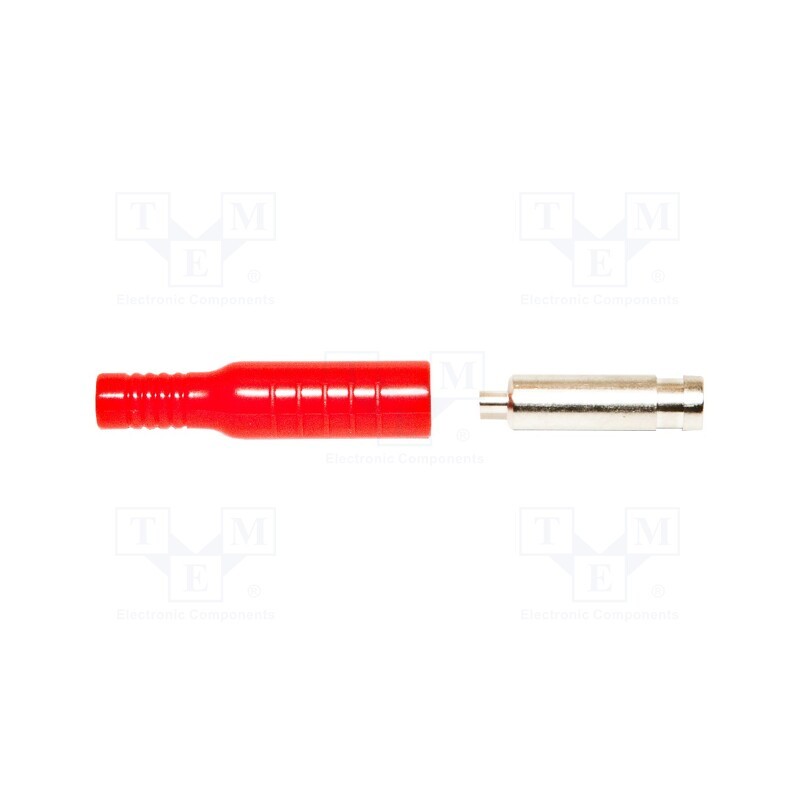 1 pcs x MUELLER ELECTRIC - BU-P5167-2 - Socket, 4mm banana, 15A, 5kVDC, red, nickel plated, Insulation: PVC