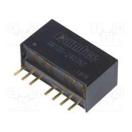 1 pcs x AIMTEC - AM10G-2403NZ - Converter: DC/DC, 10W, Uin: 18÷36V, Uout: 3.3VDC, Iout: 2.4A, SIP8